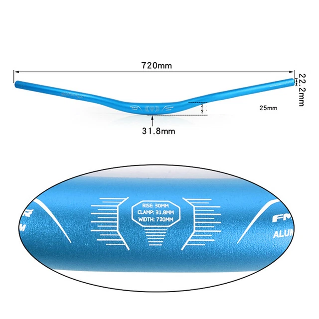 Aluminum Alloy Handlebar Horizontal  Bicycle Riser 720mm Swallow Handle -wf