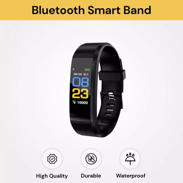 Smart Fitness Band Health Tracker Heart Rate Activity Waterproof Watch Bracelet