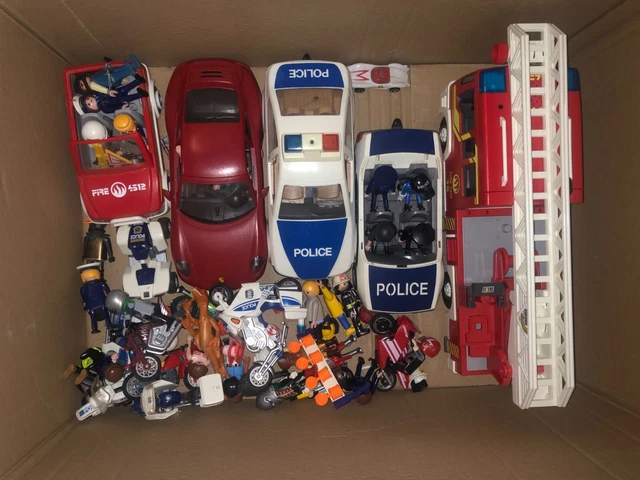Coffret Véhicules Anciens Hong Kong – Pompiers Et Police – Van Et Moto – Die-cast
