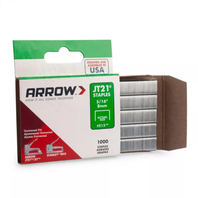 Arrow A215 JT21 Luce Duty Graffette 0.8cm (Confezione Di 1000)