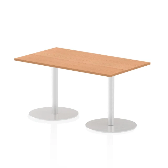 Dynamic Italia 1400 X 800Mm Poseur Rectangular Table Oak Top 725Mm High Leg ITL0