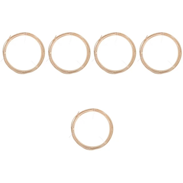 5 rollos de material de tejido de ratán maderas pasto juego de reparación caqui