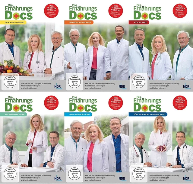 6x DIE ERNÄHRUNGSDOCS Schlank gesund GELENKE Vitales Herz DARM Kind DVD Edition