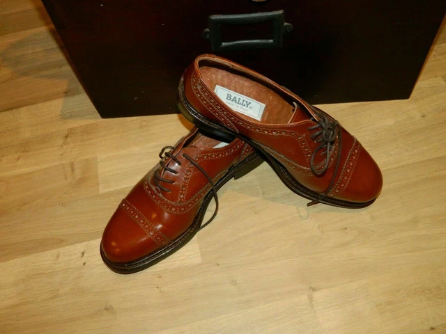 Scarpe brogue da uomo Bally Full Oxford taglia 6/40... Condizioni immacolate