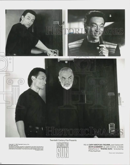 1993 Press Photo Cary Hiroyuki-Tagawa, Sean Connery in "Rising Sun" Movie