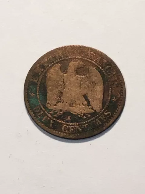Monnaie France 2 Centimes Napoléon III Tête Nue 1854 K (9-30)