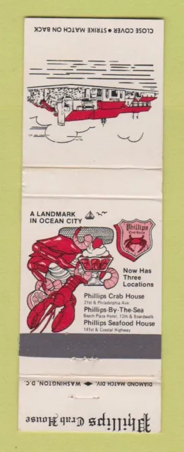 Matchbook Cover - Phillips Crab House Ocean City MD WEAR