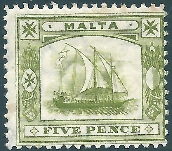 MALTA 1910 Edward VII mint 5d SG60