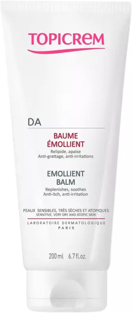 Topicrem - DA Baume Émollient - Crème Hydratante, Relipide, Nourrit & Apaise - S