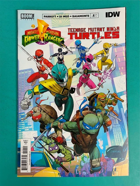 MIGHTY MORPHIN POWER RANGERS TEENAGE MUTANT NINJA TURTLES # 1 Comic ~ TMNT ~MMPR