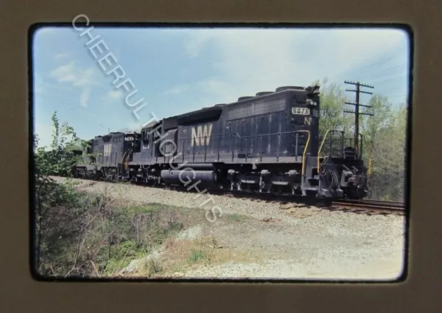 Original '77 Ektachrome Slide NW Norfolk Western 6076 SD40-2 action      35C53