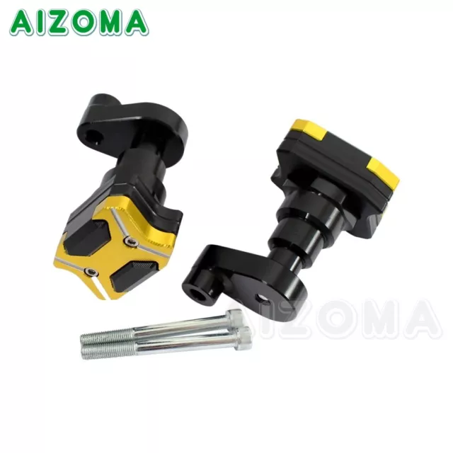 2pcs Motorcycle CNC Frame Slider Anti Crash Protection For Kawasaki Z900 2016-17 3