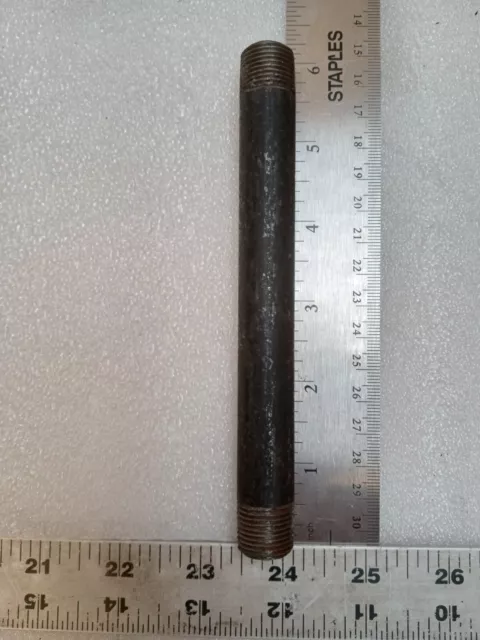 Nipple Galvanized Black Steel 3/8" MPT x 6"     USA SELLER  FREE SHIPPING
