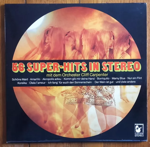 DOUBLE LP 33t 12" « 56 SUPER HITS IN STEREO » (Cliff Carpenter) POP GERMANY 1972