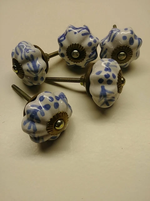 IKEA Cabinet Door Ceramic Pulls Handles.  Lot of 5