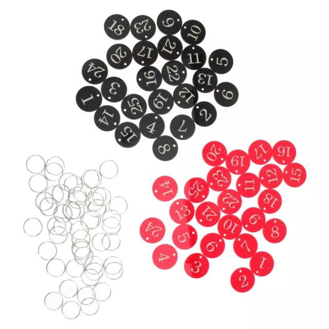 Acrylic Digital Keychain Fitness Number Tag Ring Round Shape