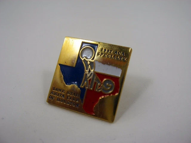 Vintage Collectible Pin: AKITA Texas Lone Star Akita Club Houston 1992 ACA