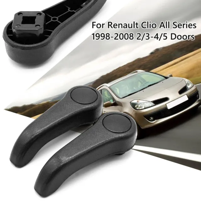 1 Set Seat Adjusting Lever Pull Handle for Renault Clio Mk2 Twingo (Black) 3