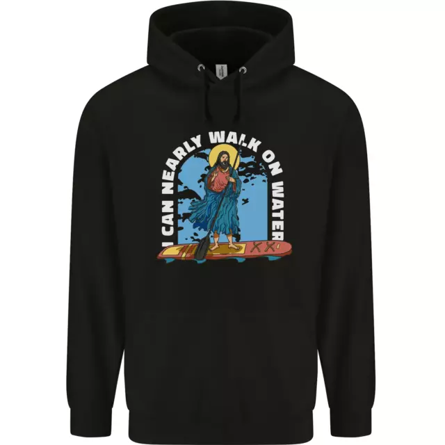 Funny Paddleboarder Jesus Paddleboarding Childrens Kids Hoodie