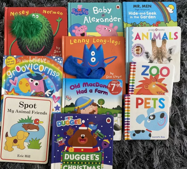 Large Toddler/baby Board Book Bundle, Animals, Pets, Hey Duggee, Peppa Pig