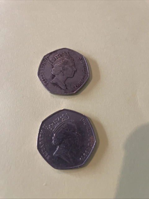 Rare. Piece de Monnaie. Fifty Pence 1997. Elizabeth II