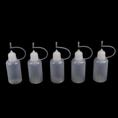 5PCS ago punta colla con applicatore 10 ml plastica vuota ago punta Squeezable DIY quilling Tool Precision Taglia libera Transparent 
