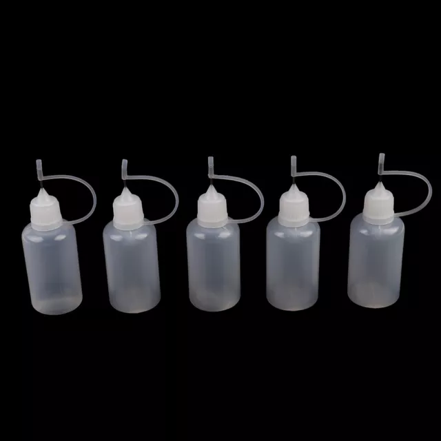 5Pcs 30ml plastic DIY paper quilling glue applicator needle squeeze bottle-EW