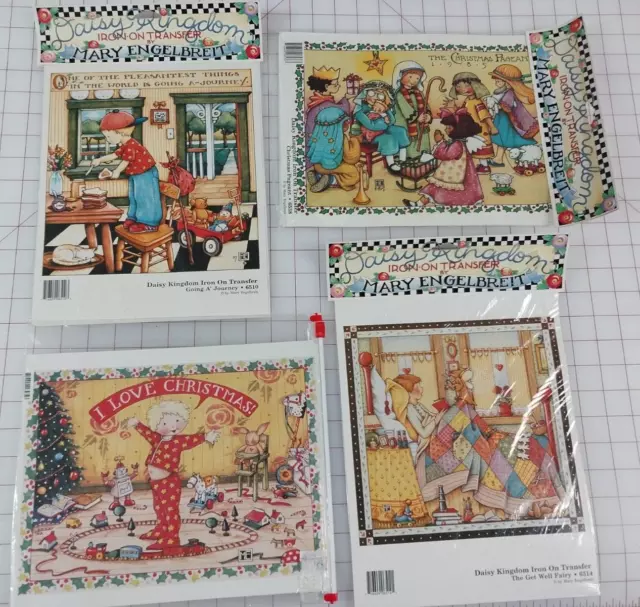 4 Mary Engelbreit Iron On Transfers Daisy Kingdom Christmas Get Well Journey De Colección