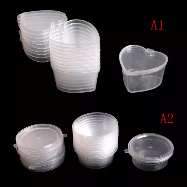 10x/lot Plastic Color Plasticine Clear Containers Storage Boxes Slimes StoraY'EL