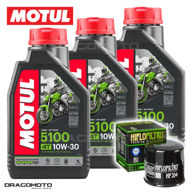 Honda CB 650 F 2014-2018 Tagliando Olio Motul 5100 10W-30 4T 3 litri filtro