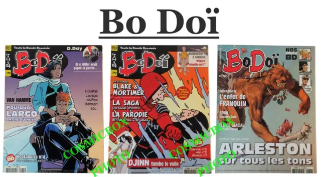 Magazine lot 3 BO DOÏ n° 75 + 79 + 86 BD revue Trolls de Troy Largo Winch Jocobs