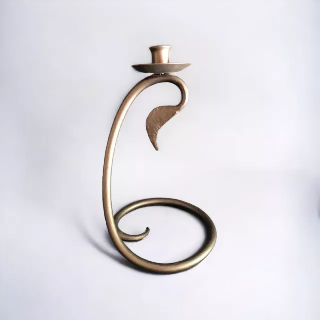 Wrought Iron Candle Holder Taper Style Quality Forged Design 13.5” Tall
