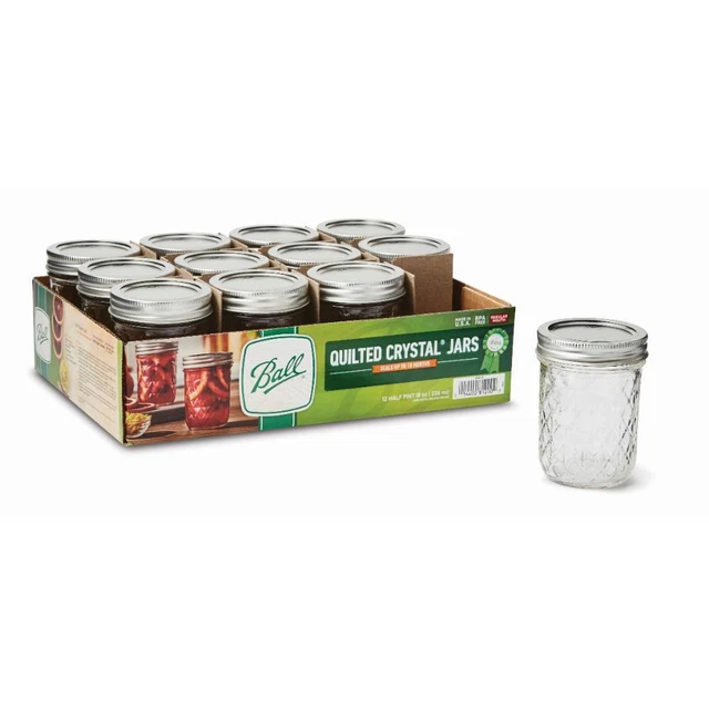 Ball Regular-Mouth Quilted Jelly Jars 8 oz.