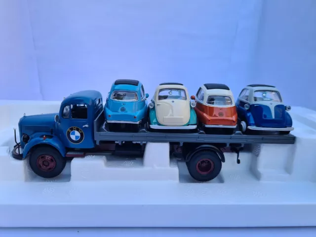 BUB Premium ClassiXXs 1:43 Mercedes Benz L3500 BMW Isetta Auslieferung -S32,oVp