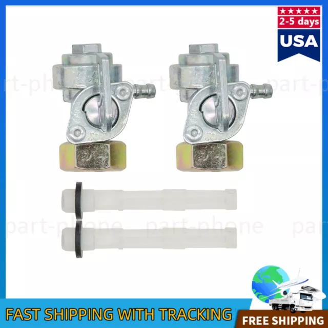 2pcs Shut Off Valve Gas Fuel Tank Pump Petcock Switch For Gasoline Generator