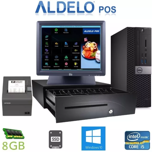 Aldelo PRO BAR Restaurant POS Value Touch System - 1 Station I5/8GB/240GB SSD