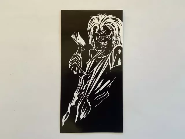 Iron Maiden Eddie Sticker Vinyl Decal 6" X 3" Car Window Bumper (554)