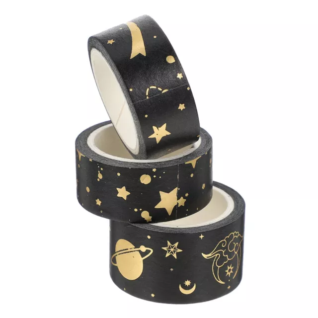 3 rollos Washi-Tape Decoración de Estrellas Decorativas Hágalo usted mismo Moda Y Versátiles Pegatinas