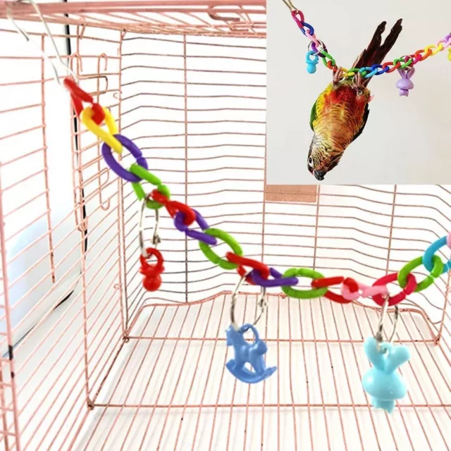 Colorful Bird Parrot Swing Cage Toys For Budgie Parakeet Cockatiel Lovebird Toys