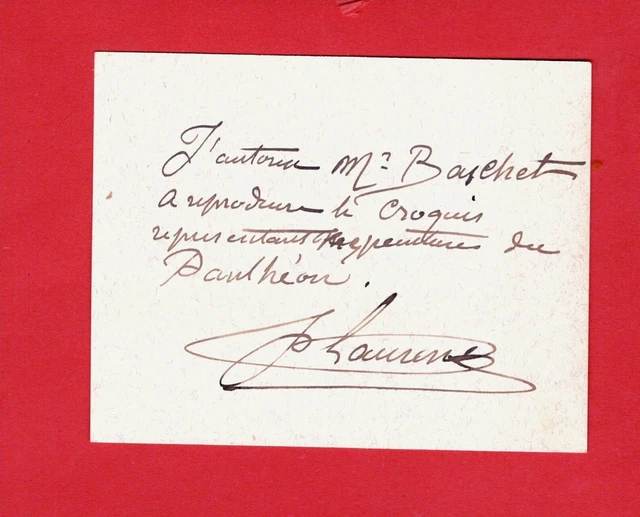 BY47#-CARTE-A.S-JEAN-PAUL LAURENS-PEINTRE-SCULPTEUR-[RENÉ BASCHET] EUR ...