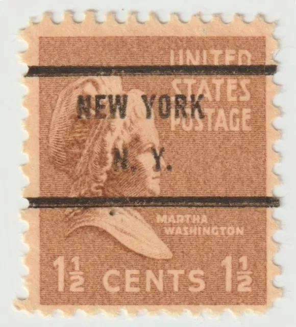 1938-1939 USA - Martha Washington - Precancel "New York, N.Y" - 1 1/2 Cent Stamp