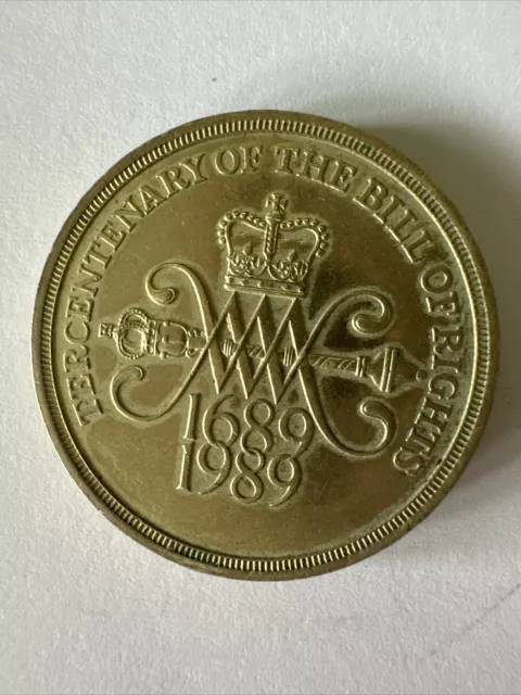 British £2 Two Pound Coin 1989 Tercentenary of the Bill of Rights-1689-1989
