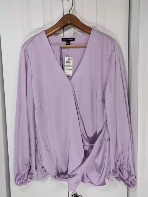 INC International Concepts NWT Women's Size 1X Blouse Purple