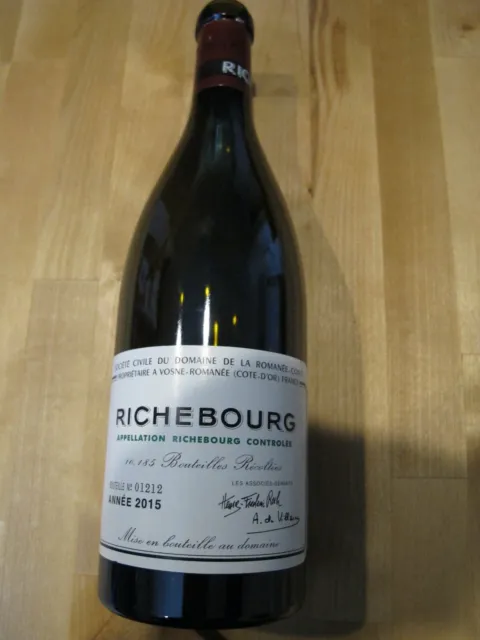 2015 DRC Richebourg Domaine Romanee Conti  / No Cork / Empty  Bottle / Burgundy