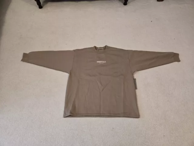 Essentials Fear of God crew Neck Brown Wood Extra Large New With Tags