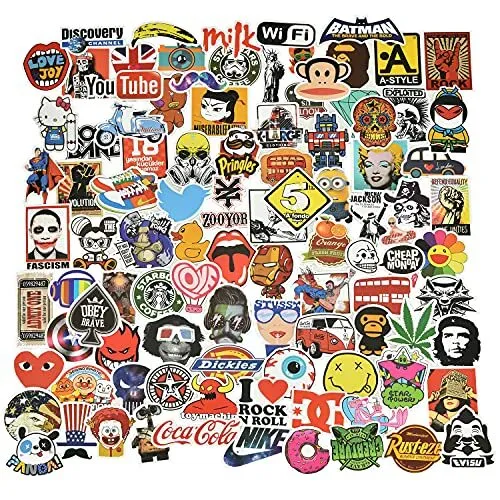 iMaMa 200 Stück wasserdichte Sticker Set - Vinylaufkleber Graffiti Style  Aufkleber Deko für Skateboard Laptop Koffer Helm Motorrad Auto Fahrrad  Computer, Geschenk für Jugendliche Erwachsene : : Auto & Motorrad