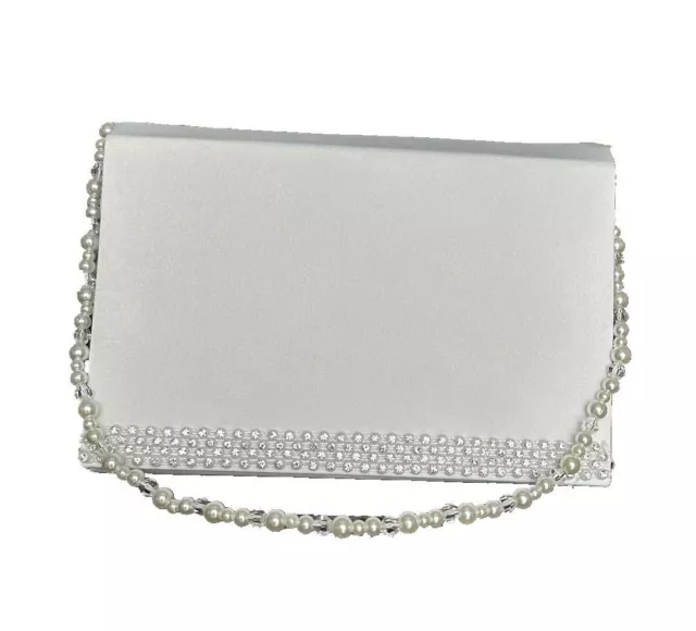 LadyMYP© Eleganter Kommuniontasche Brautbeutel mit Strass für Hochzeit Kommunion