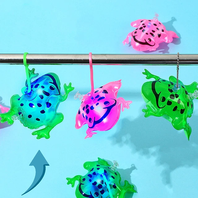 Glowing Inflatable Green Bouncing Frog Toad Ballon Jungle Animal Toy Funny K LEI