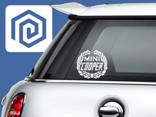 Classic Cooper Crest Fits MINI BMW ROVER AUSTIN Decal sticker logos (set of 2)