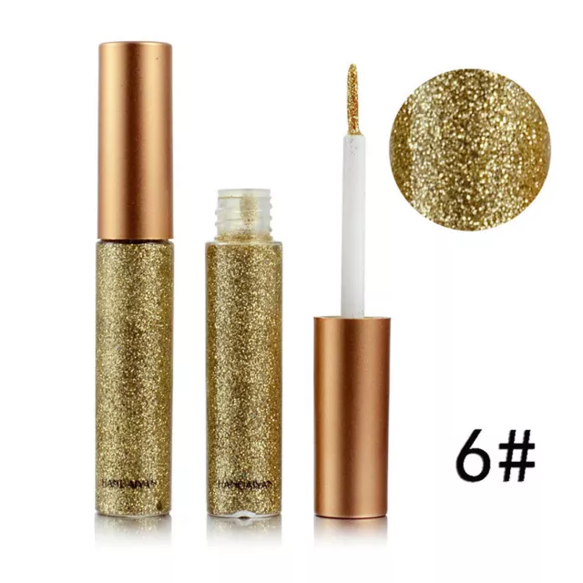 10Colors Waterproof Eyeliner Shiny Glitter Liquid Metallic Eyeliner Cosmetic